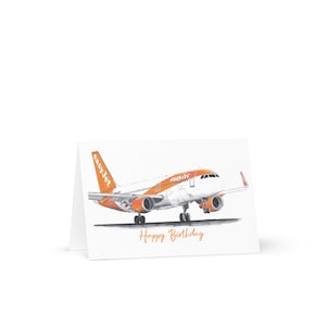 EasyJet Airbus A319 Birthday Card