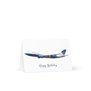 British Airways Boeing 747 Geburtstagskarte