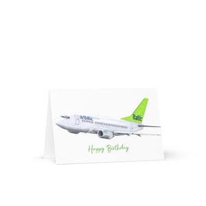 Biglietto di auguri di compleanno Boeing 737-300 di airBaltic