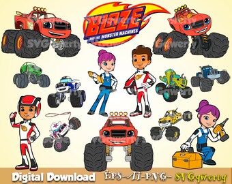 Blaze and the monster machines, Blaze svg, Blaze clipart, Blaze birthday, PNG 300 dpi