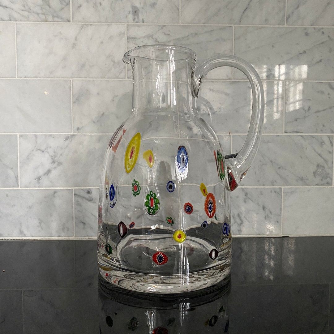 Murano Art Glass Leonardo Millefiori Pitcher Etsy UK