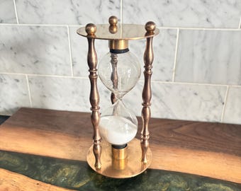 Vintage 6" Brass Hourglass