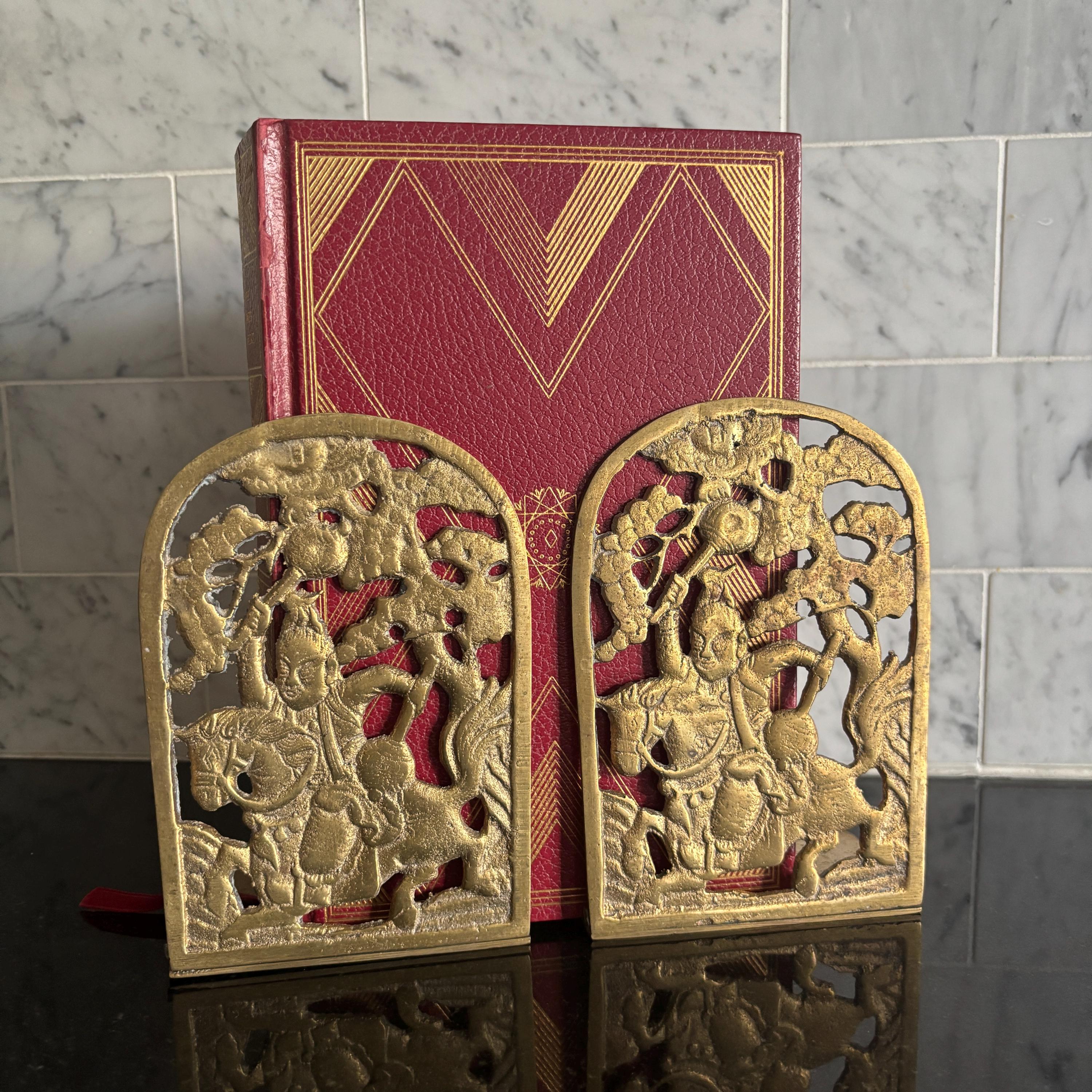 Serre-livres Laiton Plaqué Argent - 17,8 Cm De Hauteur - Style Roi Des échecs - Déco élégante Bureau, Salon - Cadeau