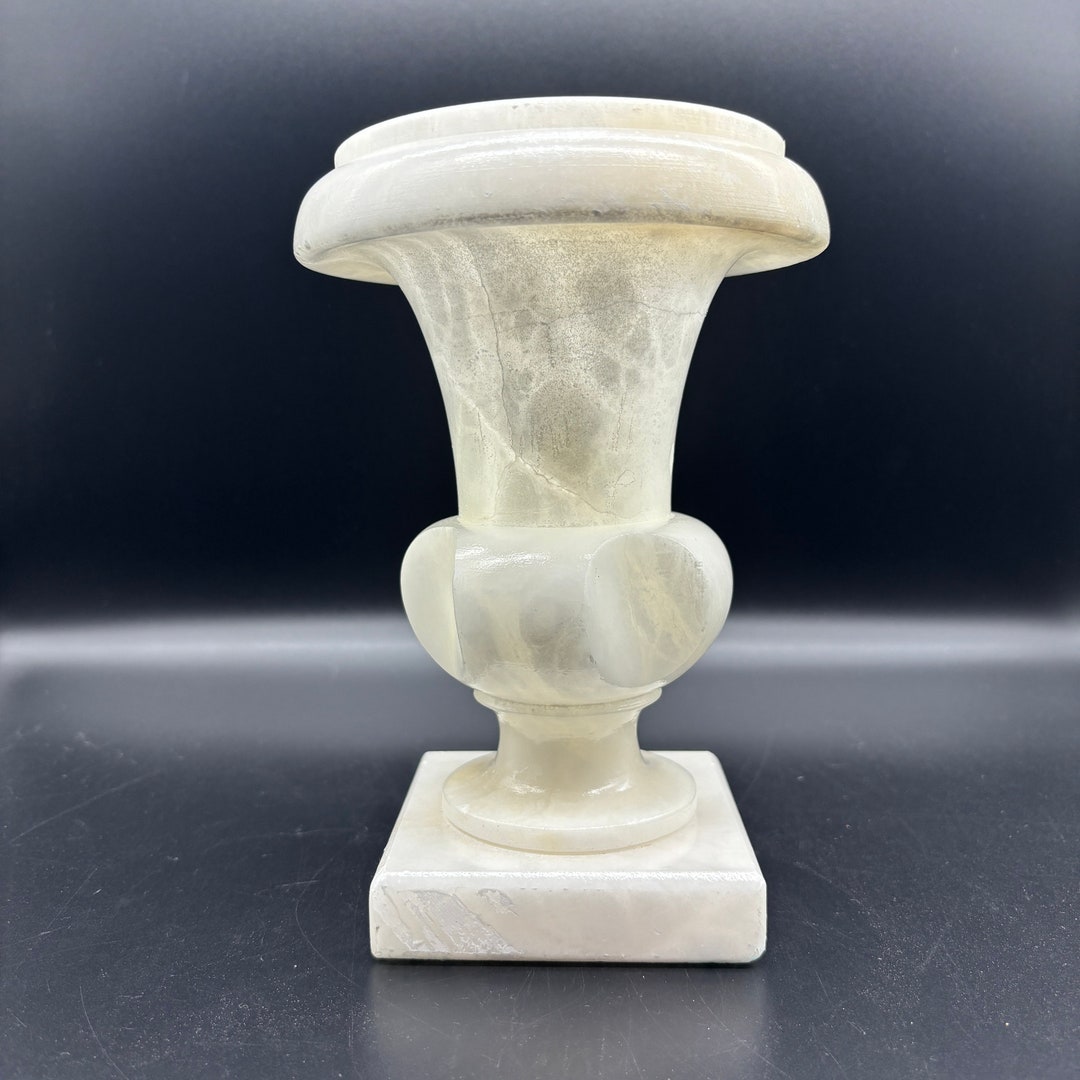 White Marble Onyx Vase Etsy