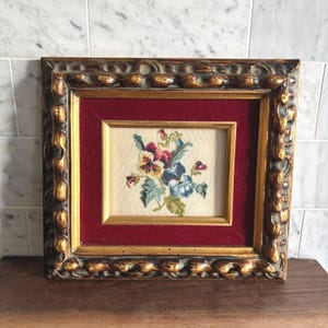 ヨーロッパアート　額縁セット　NEEDLEPOINT Vintage Needlepoint Art - Etsy Canada