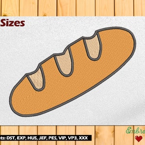 Bread Machine Embroidery Design Files Pattern 20 Sizes All Formats Food Fast Food Bakery Sandwich Kitchen
