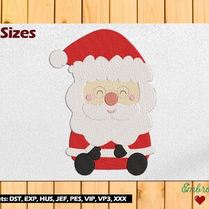 Sitting Santa Claus Christmas Embroidery Design Machine Embroidery Designs 20 Sizes Santa Claus Snowman Sleigh Reindeer Winter Gifts