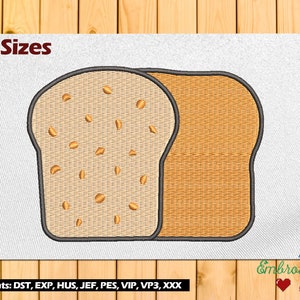 Bread Machine Embroidery Design Files Pattern 20 Sizes All Formats Food Fast Food Bakery Sandwich Kitchen 2