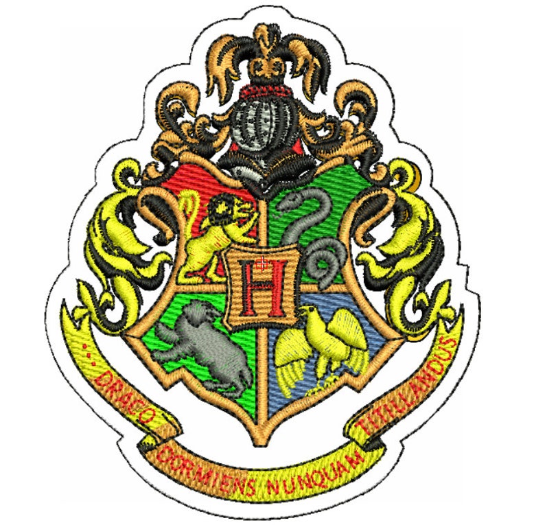 Hogwarts Crest Harry Potter Machine Embroidery Design File | Etsy