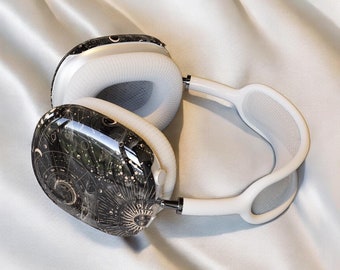 Étui pour AirPods Max en marbre Mystic Zodiac | Snap On Air Pods Max Cover | Housse de protection pour les nouveaux écouteurs AirPods Max | Idée cadeau astrologie