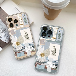 Read Books Collage Phone Case | Clear Case For iPhone and Galaxy | Case With Aesthetic Design | Gift For Bookish Lover/Enthusiast l MagSafe