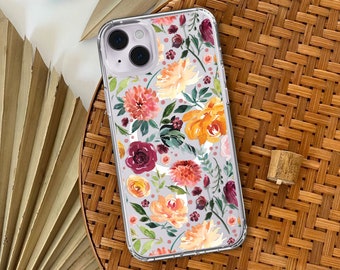 Watercolor Flowers MagSafe Phone Case For iPhone 17 16 15 14 Galaxy S26