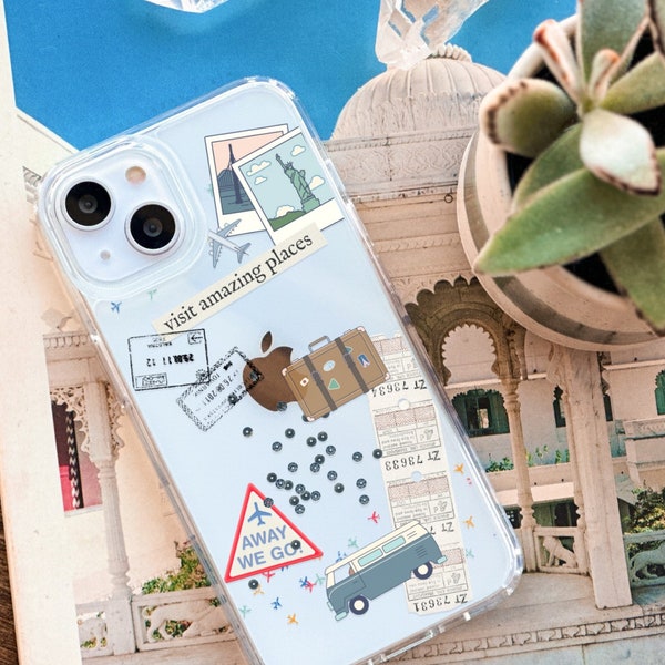 Abstract Travel Collage Phone Case - iPhone & Samsung Galaxy, Protective Cover, Artistic Design, Wanderlust- On Sale!