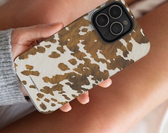 Southwestern Cow Print Phone Case For iPhone 17 16 15 14 13 SE 7 8 Galaxy S26 S25 Pixel 10 9