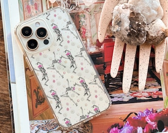 Dancing Cowboy Skeletons Phone Case For iPhone 17 16 15 14 13 7 8 SE Galaxy S26 S25 Western Theme MagSafe Case