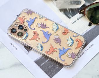 Dinosaur Phone Case For iPhone 17 Air 16e 15 14 13 Pro Max Mini 7 8 SE Clear Cover With Design Galaxy S26 S25 The Urban Flair MagSafe Case