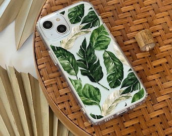 Palm Leaf Phone Case For iPhone 17 16 15 14 13 7 8 SE Galaxy S26 S25