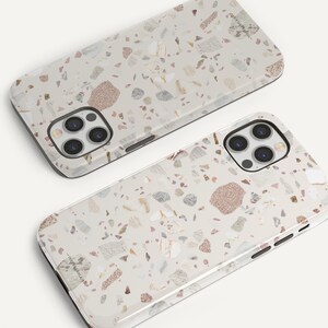Pale Terrazzo Specks Phone Case For iPhone 17 16 15 14 13 12 11 X 7 8 SE Galaxy S25 S24 S23 S22 S21 Google Pixel 9 8 7 Cute Phone Case