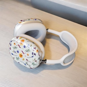 Watercolor Flowers AirPods Max Case | Snap On Air Pods Max Cover | Protective Case For New AirPods Headphones with Cute Floral Design