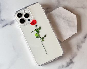 Simple Rose Phone Case For iPhone 17 16 15 14 13 7 8 SE Galaxy S26 S25