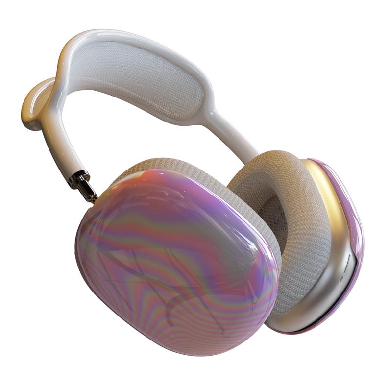 Trippy Glitch Print AirPods Max Case | Snap On Air Pods Max Cover | Protective Case For AirPods Max Headphones With Aesthetic Design