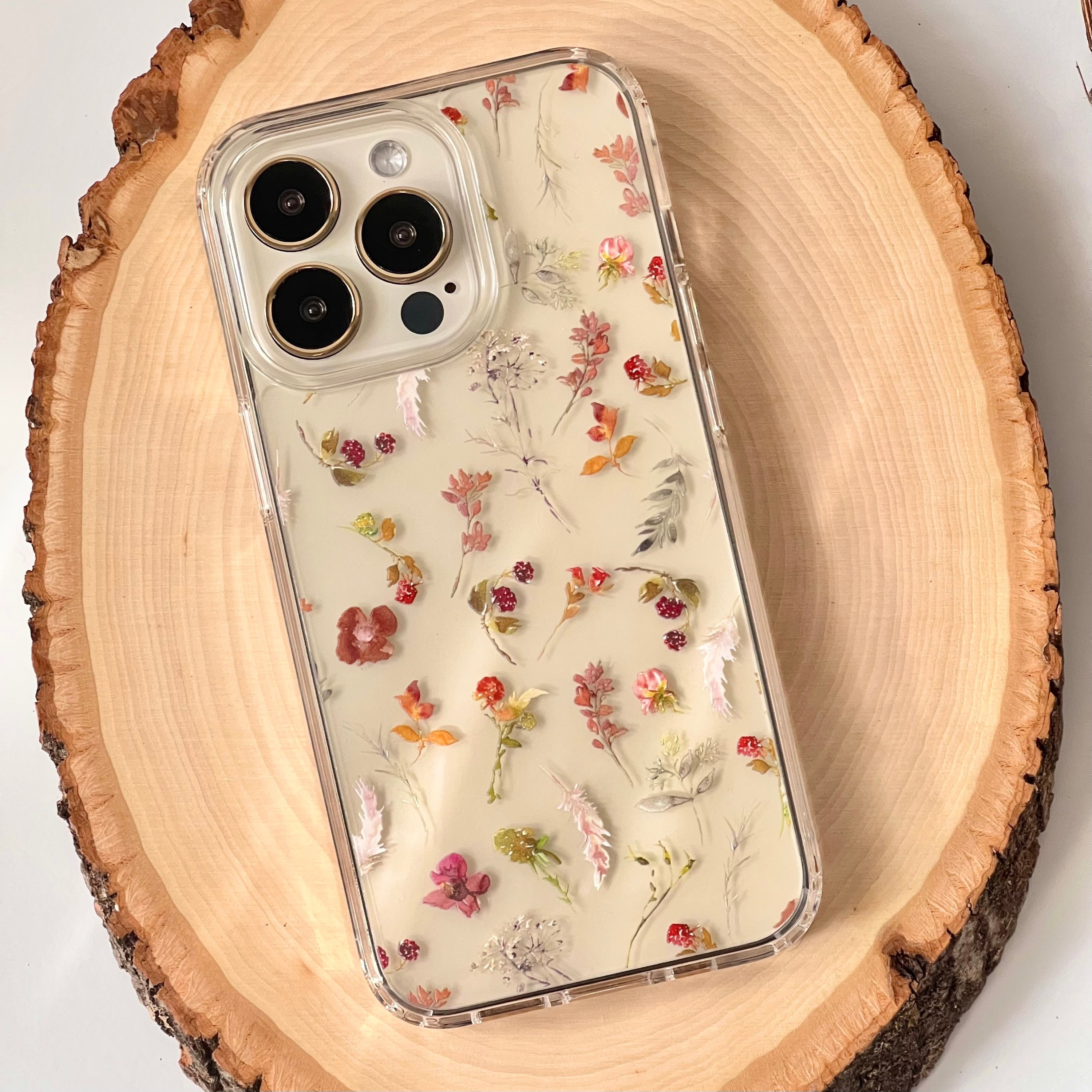 Aesthetic Watercolor Wild Flowers Phone Case for iPhone 16