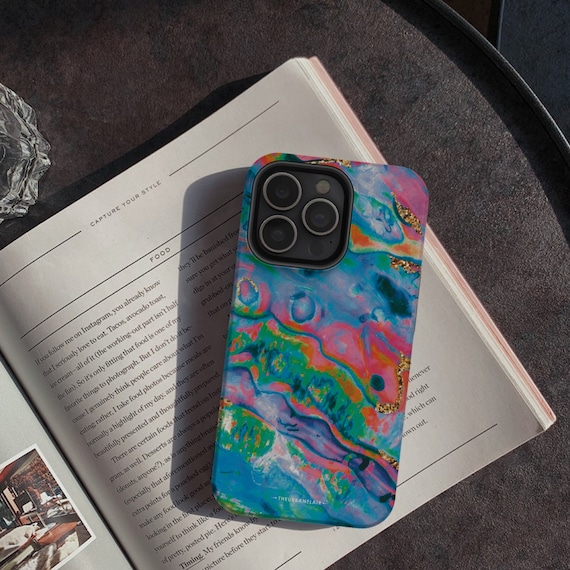Pastel Abalone Shell Print Tough Phone Case For Iphone 14 13 Etsy