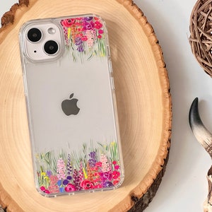 Pretty Spring Flowers Phone Case For iPhone 15 14 13 Pro Max 12 Mini XR 7 8 SE 2022 S24 Aesthetic Floral Design The Urban Flair On Sale image 1