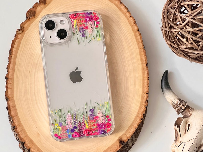 Pretty Spring Flowers Phone Case For iPhone 15 14 13 Pro Max 12 Mini XR 7 8 SE 2022 S24 Aesthetic Floral Design The Urban Flair On Sale image 1