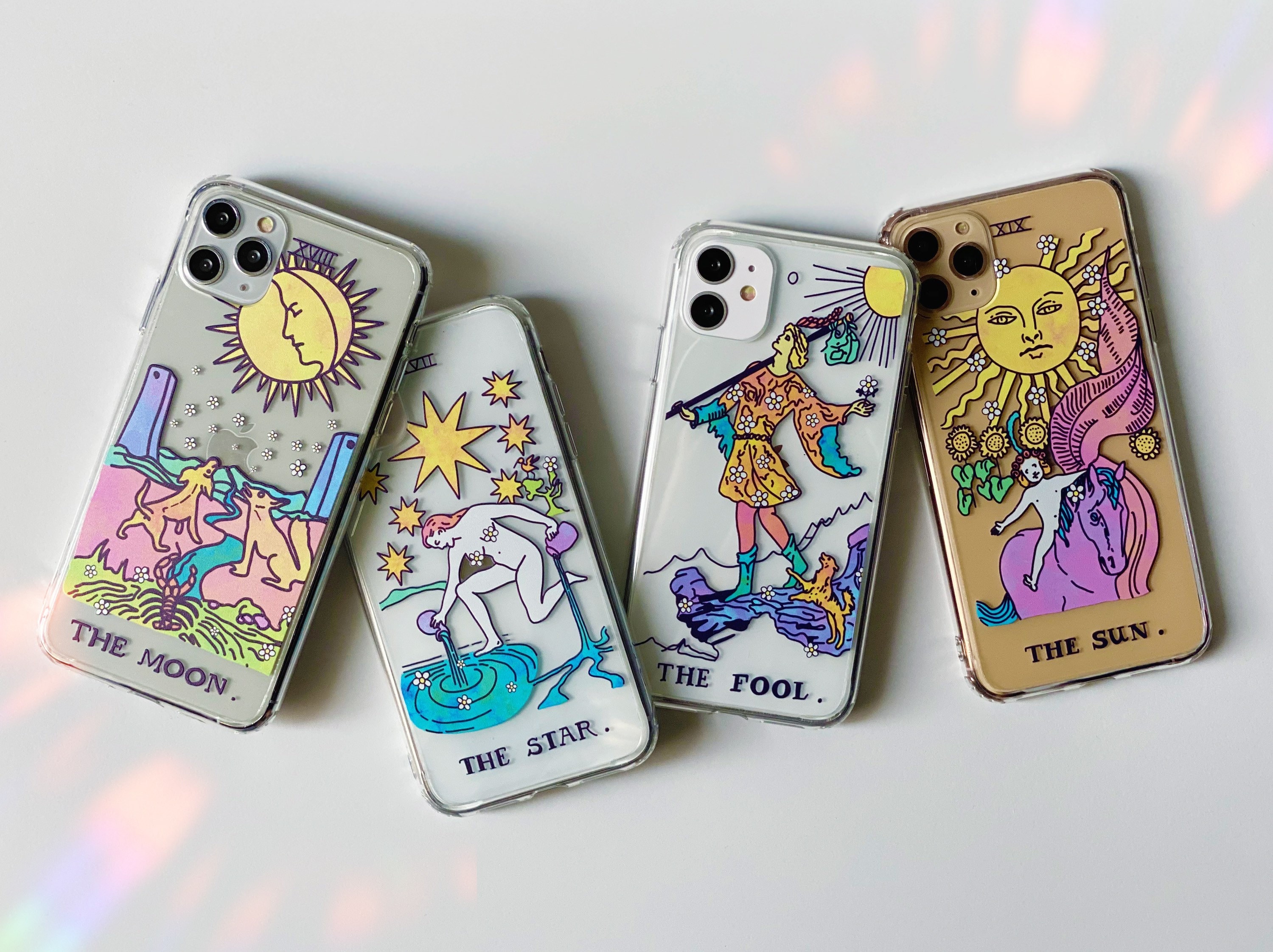Trippy Psychedelic Aesthetic Tarot Card Clear Phone Case For iPhone 13 12 1...