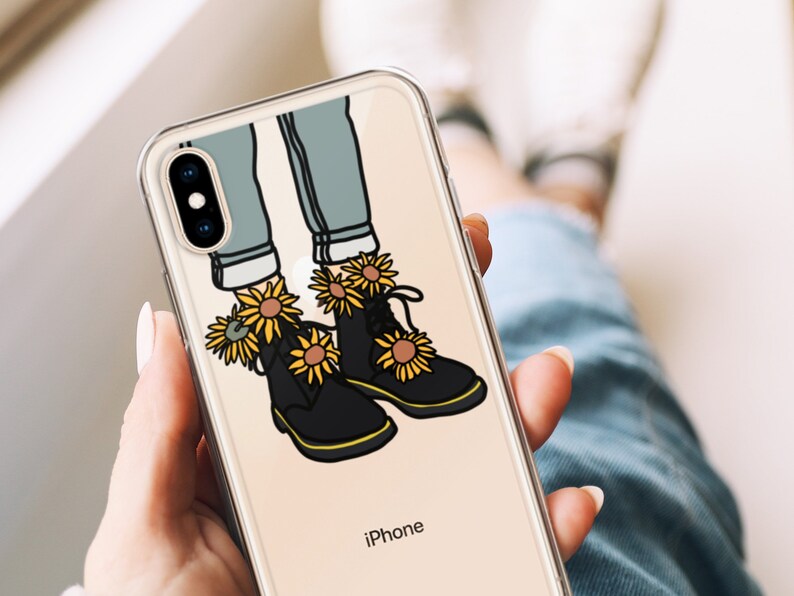 IPhone 11 Pro Max Sunflower Aesthetic Fashion Clear Phone Case | Etsy