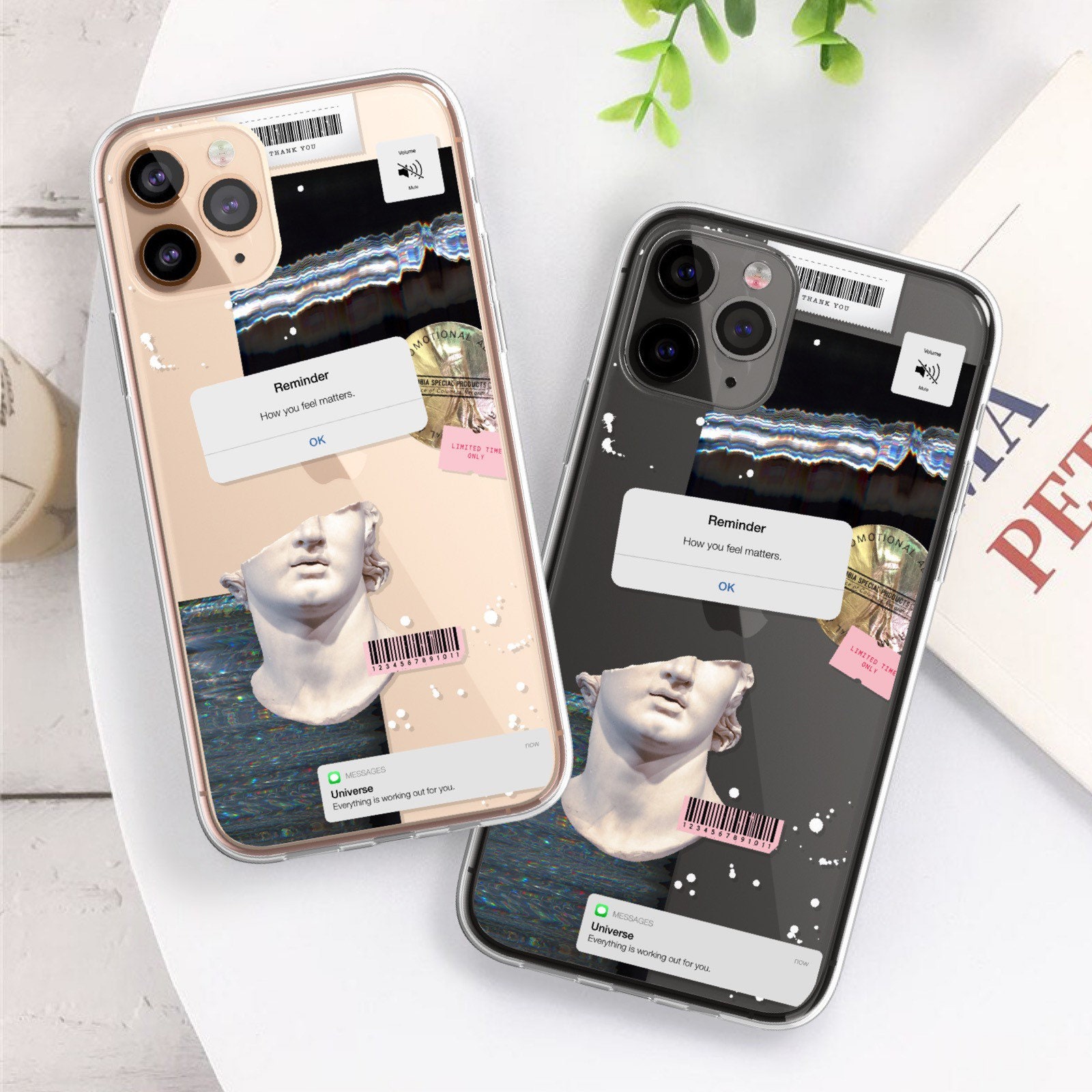 Aesthetic Grunge Collage Clear Phone Case For Iphone Se Etsy