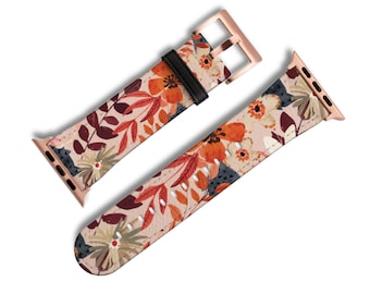 Aesthetic Flowers Apple Watch Band For Series 3 4 5 6 7 8 9 10 11 SE Ultra 38mm 40mm 41mm 42mm 44mm 45mm 46mm 49mm Apple Watch Straps
