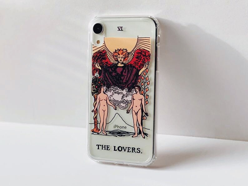 The Lovers Tarot Card Clear Phone Case, Cover For iPhone 14 Plus 13 Pro Max 12 Mini  XR 7 8 SE 2022, Phone Case For Galaxy S22 