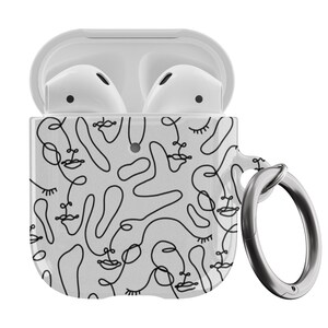 Minimal Line Art Faces Aesthetic Air Pods Case Air Pod Pro Cover With ...