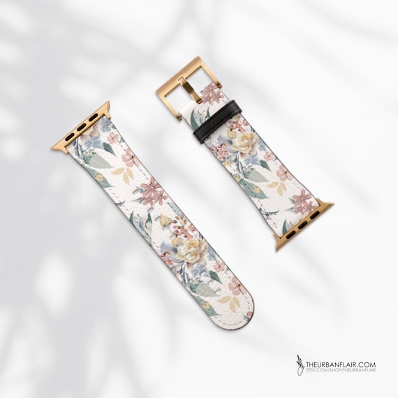 Pretty Flowers Apple Watch Band Vegan 
