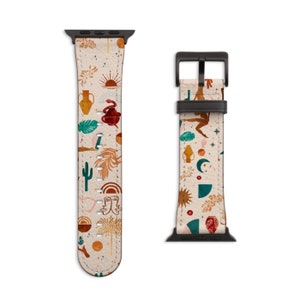 Modern Boho Mid Century Apple Watch Band For Series 3 4 5 6 7 8 9 10 SE Ultra 38mm 40mm 41mm 42mm 44mm 45mm 46mm 49mm Apple Watch Straps