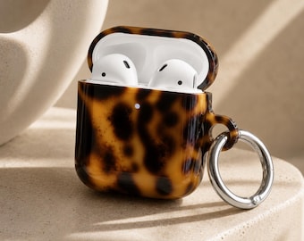 Tortoise Shell AirPods Case Aesthetic Air Pods Case Tortoiseshell Air Pod Pro Case Air Pods Pro Cover Keychain Clip Airpod 1 2 Cases