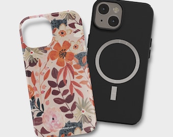 Pretty Fall Flowers MagSafe Phone Case For iPhone 17 16 15 14 13 Galaxy S26
