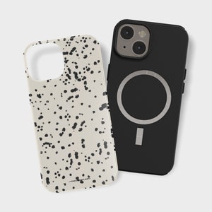 Minimal Dalmatian Spots MagSafe Phone Case For iPhone 17 16e 15 14 13 12 Series (Mini, Plus, Pro Max) Cover With Built In Magnet- On Sale!