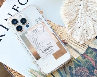 Receipt Daily Reminder Affirmations Collage Phone Case For iPhone 15 14 13 Mini 12 Pro Max XR 7 8 Clear Cover With Aesthetic Design