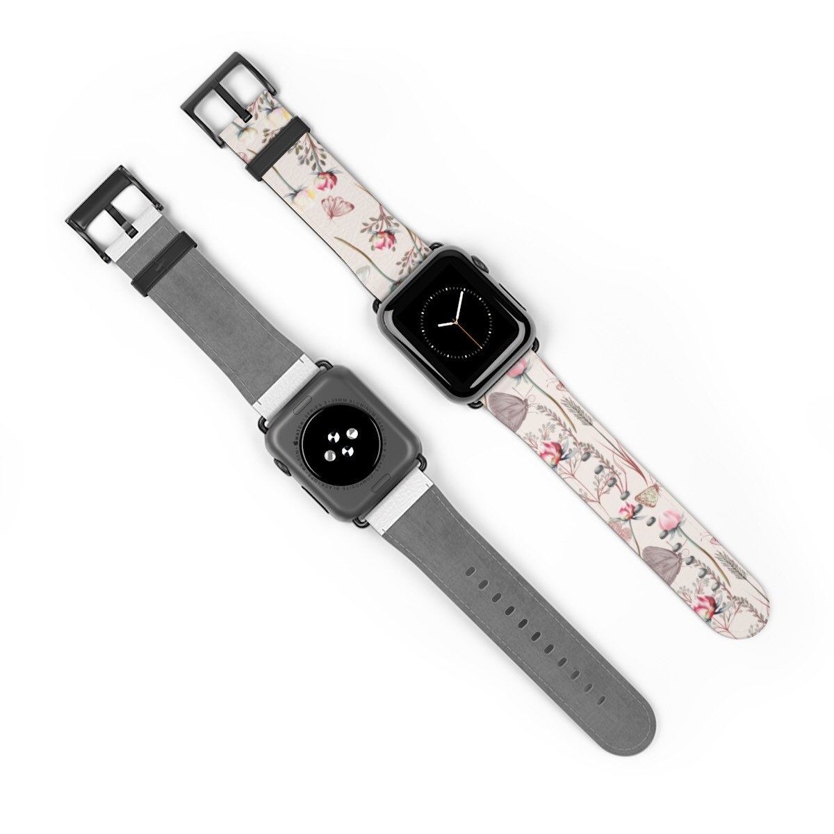 【botanical】Apple Watch バンド Chic Botanical Apple Watch Band Vegan Leather 38mm 40mm 41mm