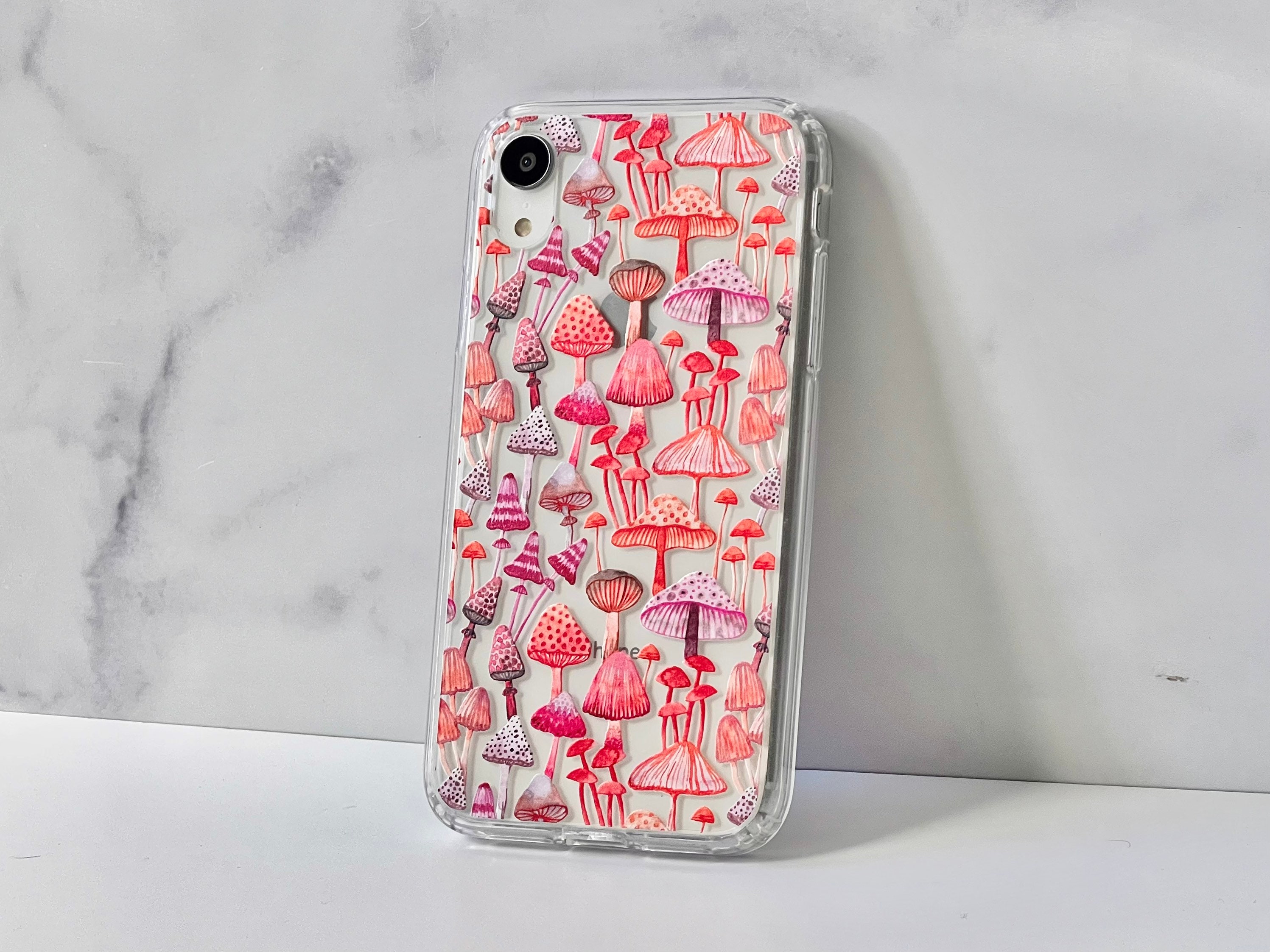 Red Mushrooms Clear Phone Case - Fits iPhone® 6/7/8/SE