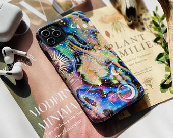Zodiac Abalone Paua Design Phone Case For iPhone 15 14 13 12 Pro Max 11 XR XS 7 8 Plus SE 2020 Tough Phone Case Galaxy S24 Google Pixel 8