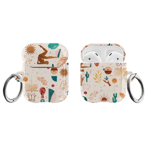Pale Abstract Boho Shapes AirPods Case by The Urban Flair