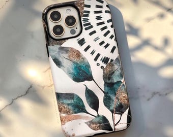 Abstract Boho Phone Case - Tough Cover For iPhone 17 Pro Max Air 16e 15 14 13, Galaxy S26 S25 Google & Pixel 10 Pro XL 9 8