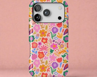 Colorful Flowers MagSafe Phone Case For iPhone 17 16 15 14 13 Galaxy S26