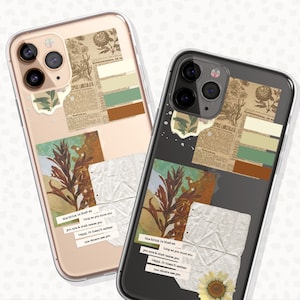 Mood Board Scraps Aesthetic Collage Phone Case For iPhone 16 15 14 13 12 11 XR 7 8 SE 2022 Galaxy S25 S24 Cute Phone Case MagSafe iPhone 16e
