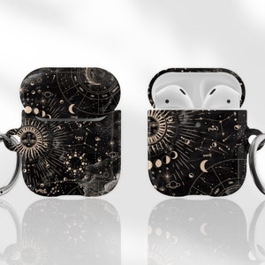 Black Zodiac Marble AirPods Case - Astrological Signs, Protective Cover, Unique Design, Gift Idea- On Sale!