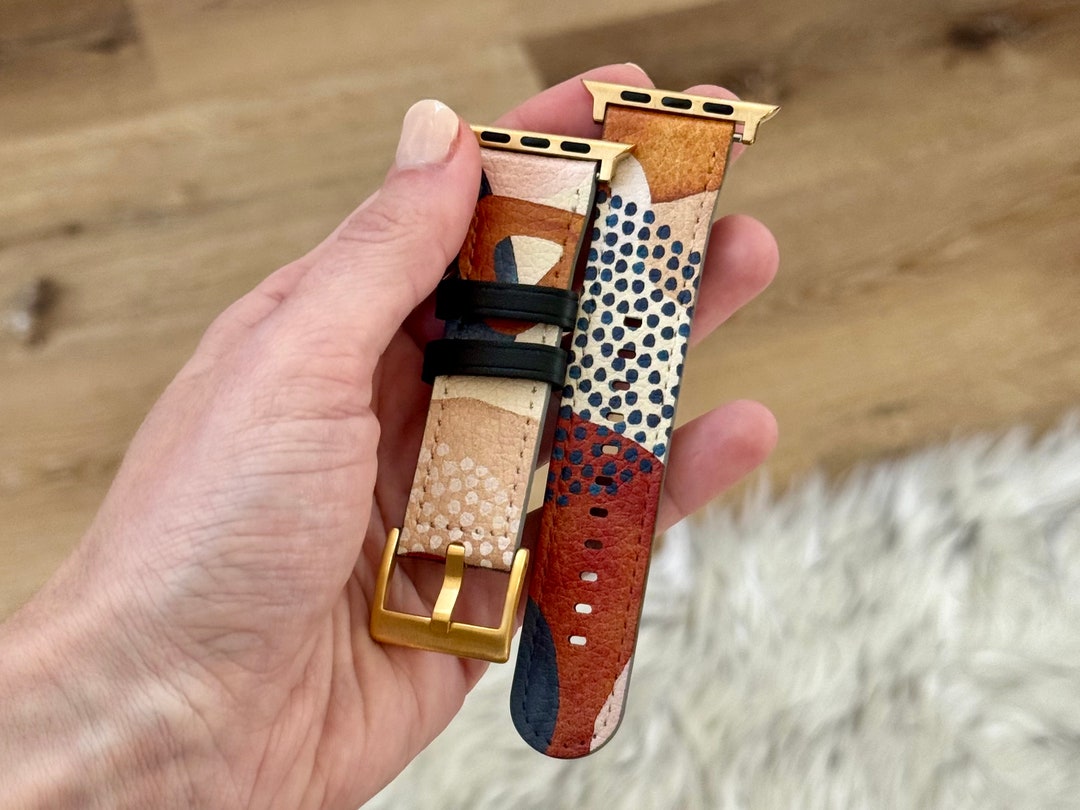 Rustic Apple Watch Rustic Abstract Shapes Apple Watch Band Series 1-12 38mm 40mm 41 Mm ...